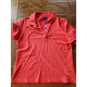 Burberry Golf pink polo shirt sz Small